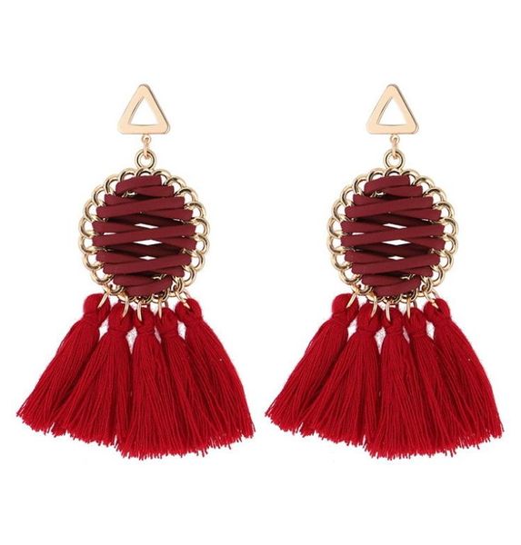 

vintage bohemian tassel earrings gold handmade line type fringed earrings 2018 bohemian jewelry earrings for women gifts7536190, Silver