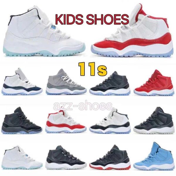 

designer children basketball kids shoes baby 11 11s xi cherry bred cool grey concord unc win like for toddler sneakers fashion tennis shoe, Black