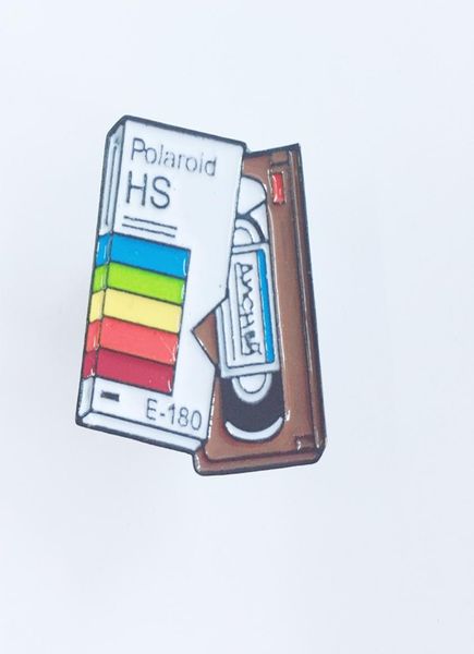 

color record enamel pin for women polaroid hs brooch for kids hijab pins lapel pin hat pins denim brooch badge fashion jewelry6018146, Gray
