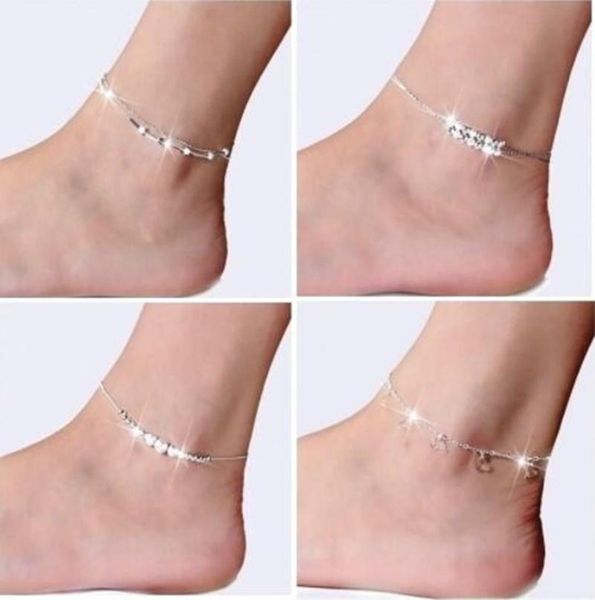 

star leaf anklet bracelet for women foot jewelry foot chain foot bracelet inlaid zircon anklets bracelet on a leg personality gift9397111, Red;blue