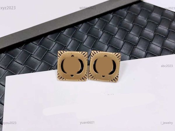

women designer earrings brass material paired with sterling silver needles jewelry fashion earring #including box new product, Golden;silver