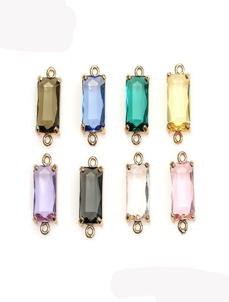 

2020 bracelet charm crystal k9 glass multicolor geometry stones for women bracelet pendent diy accessories whole9014880, Bronze;silver