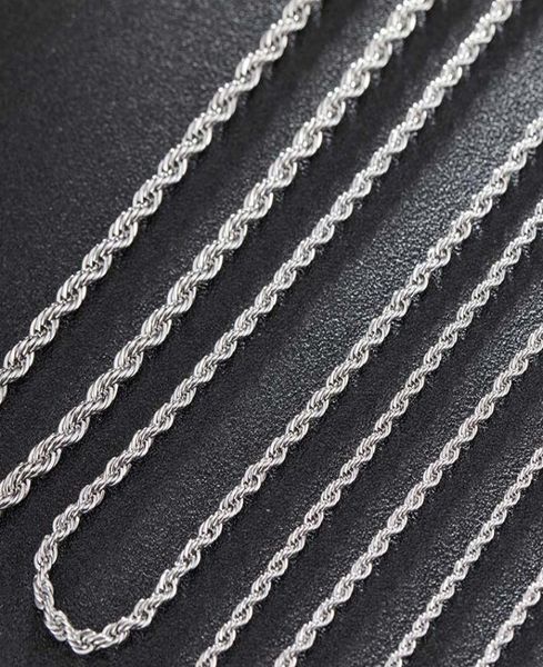 

3mm men039s stainless steel thick golden link chain necklace for men gift boyfriend dad husband with 1824inch8952025, Silver
