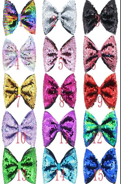 

ins 5inch bows sequins kids barrettes bowknot girls bb clips designer baby girl hair accessories1089525, Golden;silver