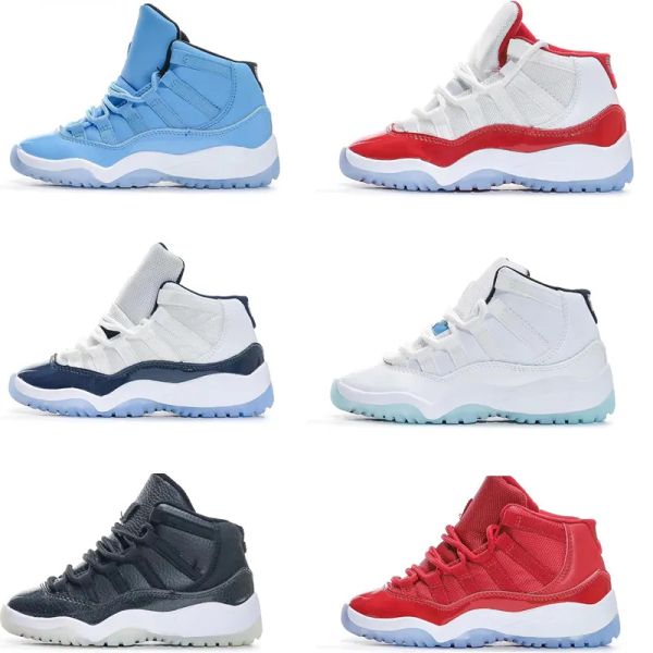 

11s cherry red kids basketall shoes gamma blue unc infant toddler sneaker preschool grade school midnight navy win like 82 96 pantone childr, Black