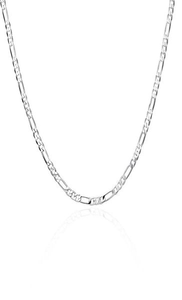 

whol vintage italian silver plated chain 4mm figaro link chain chunky link necklace chain for men16inch30inch9276990