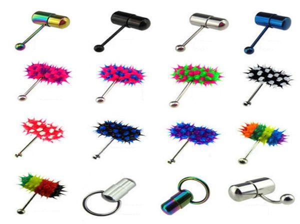 

puncture jewelry vibration silicone tongue ring multi colorwhole new selling vibrating tongue nails exquisite2728849, Silver