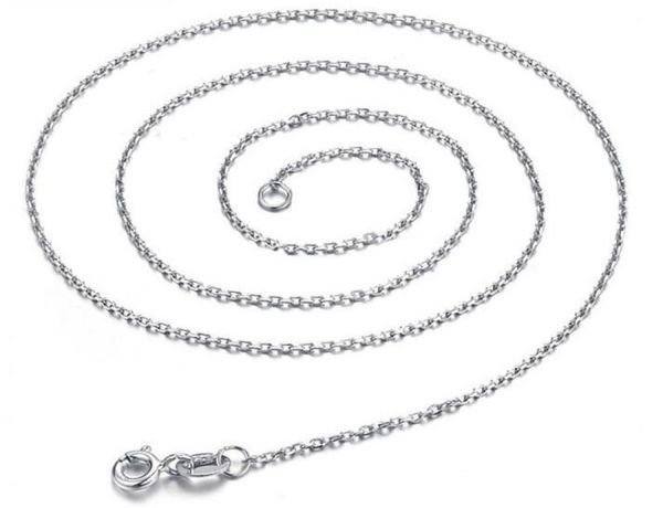 

1mm 925 sterling silver chains jewelry diy fashion women gifts link rolo chain necklaces with lobster clasps 925 stamp 16 1824 in9396051