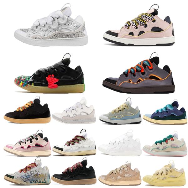 

designer mesh shoes men women lace up extraordinary sneaker running shoes embossed leather curb sneakers calfskin rubber nappa platformsole