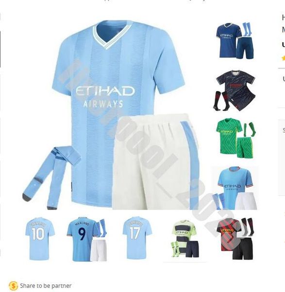 

haaland soccer jerseys 23 24 de bruyne mans cities sterling g. jesus ferran mahrez manchesters foden 2023 2024 football shirt phillips ruben, Black;yellow