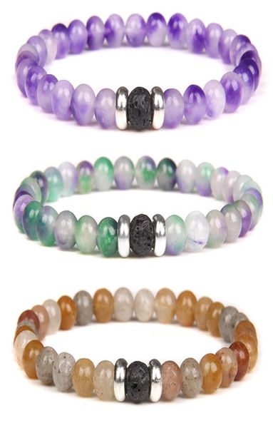 

colorful white jades bead bracelet natural volcanic stone beads bracelets black lava women men bracelet prayer buddha jewelry7422043, Golden;silver