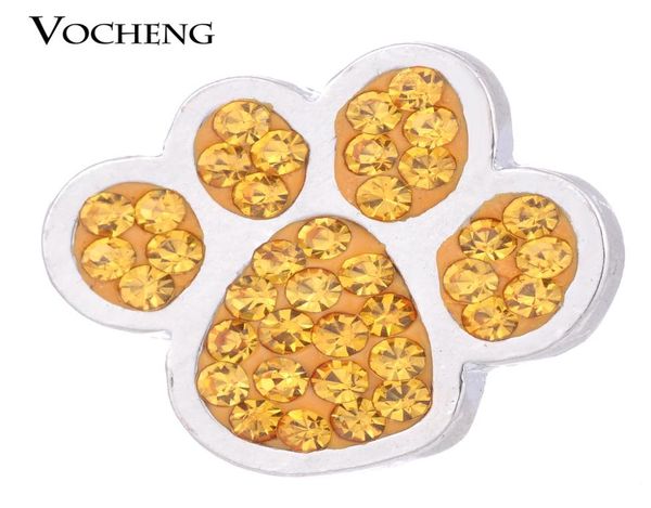 

vocheng noosa 18mm paw print snap 3 colors crystal button jewelry vn10504818649