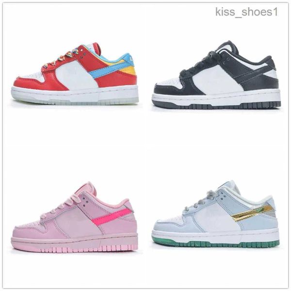 

kids shoes low fruity pebbles panda chunky infant girls boys grade school sports children baby sneakers designer trainers running big kid yo, Black