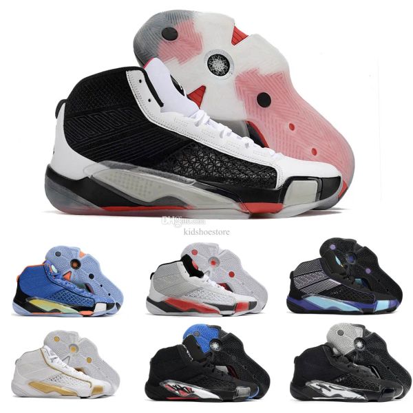 

jumpman 38 basketball shoes 38s pro celtics black gray/platinum/white gray red/military green/xxxvi big kids sneakers