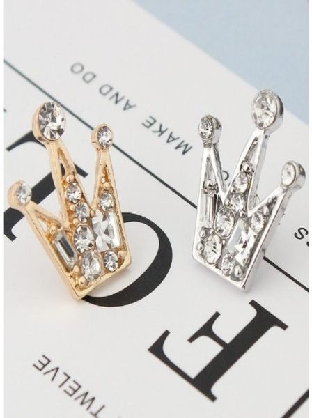 

crown brooch pins metal cz stone great gift idea fashion gold silver plated pin brooches9199207, Gray