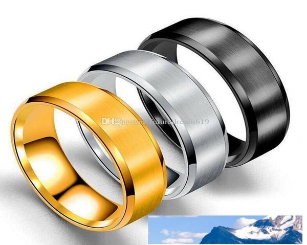 

stainless steel blank ring gold black matt art ring band rings women men fashion jewelry1382848, Silver