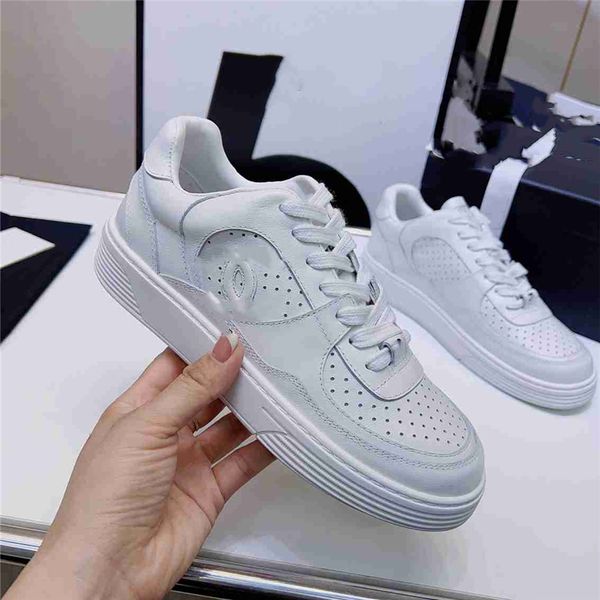 

luxury design bowling shoes 2023 channel fashionable men and women leather canvas letter logo casual outdoor sports running shoes 08-09