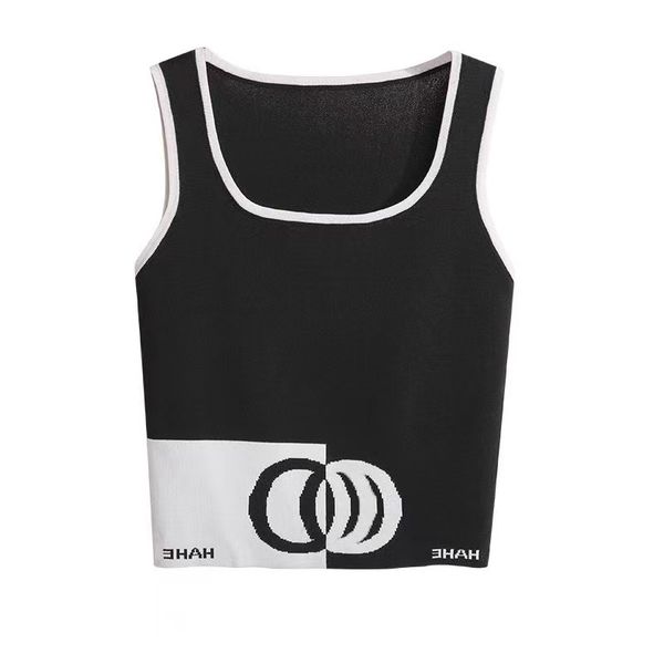 

women charr vest t shirts tank anagram regular cropped cotton jersey female femme knits tees designer printing knitted sport breathable yoga, White