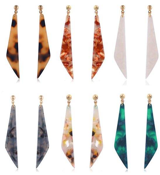 

fashion bohemian women acrylic earrings hoop lightweight resin earrings geometric long statement stud earrings jewelry gifts8349237, Silver