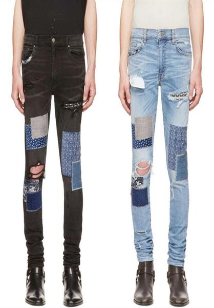 

new mens stylist jeans mens jeans men women distressed zipper ripped denim pants mens stylist pants size 29422513058, Blue