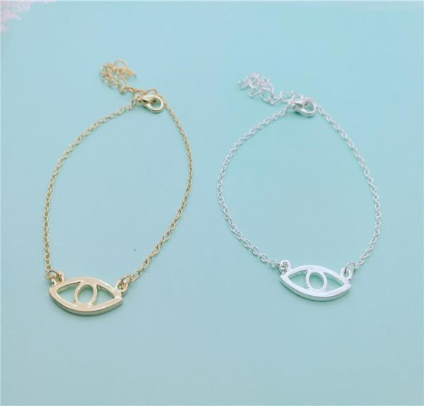

small evil eye simple hollow eyes chain bracelet horror lucky glasses amulet for head body good luck jewelry8825711, Black