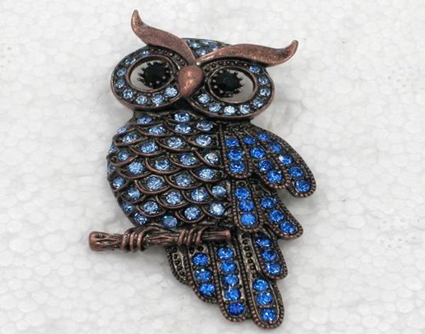 

whole crystal rhinestone owl brooches fashion costume pin brooch jewelry gift c9438201333, Gray