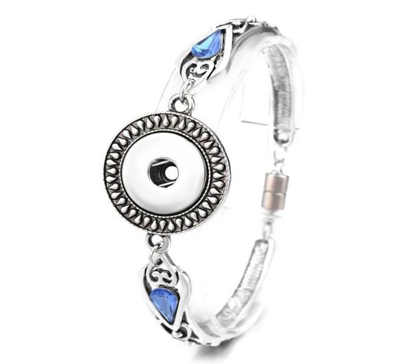 

fashion noosa snap charms bracelet 5 styles magnet clasp 18mm vintage interchangeable jewelry girls charm bracelets silver plated 5596713, Golden;silver