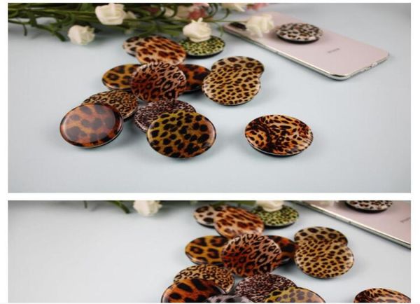 

new universal round shape leopard cell phone phone grip0128925507, Silver