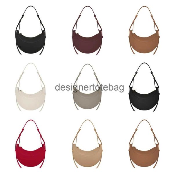

2023 new polene numero dix half-moon bag full-grain textured smooth popular calf leather tote designer zip closure crossbody women hobo hand