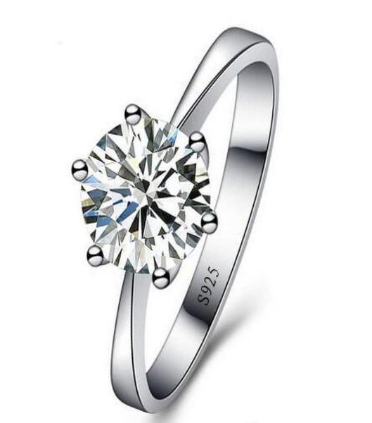 

romantic wedding rings jewelry cubic zirconia ring for women men 925 sterling silver rings accessories1020943, Golden;silver