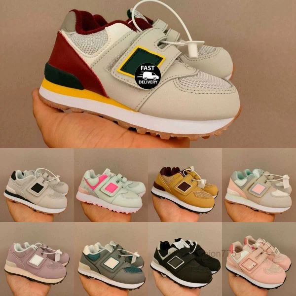 

kids shoes nb designer 574 boys sport sneaker toddlers girls youth kid children infants hook loop trainers infants baby black dark blue pink
