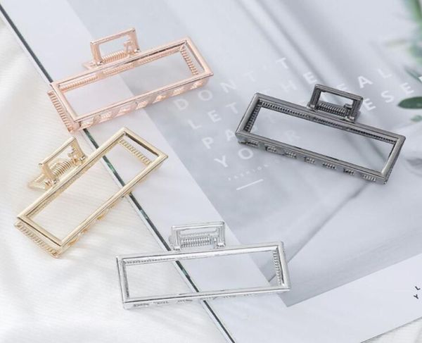 

1pc women fashion metal modern stylish claw clips accessories bun maker make up washing hair styling tool2288255, Golden;silver