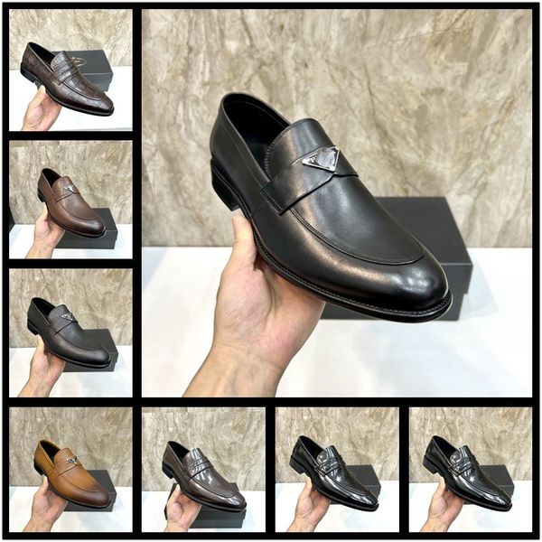 

5a original box luxurious classic men's casual loafers driving shoes moccasin fashion male comfortable autumn leather shoes men lazy de, Black