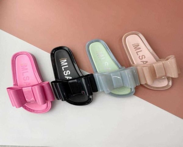 

sandals bow flip flops slippers women jelly shoes fashion adulto 2021 female slipper a06024313048, Black