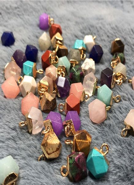 

diy natural stone gold plated handmade pendant necklaces with chain for women men fashion party club decor jewelry9847878, Silver