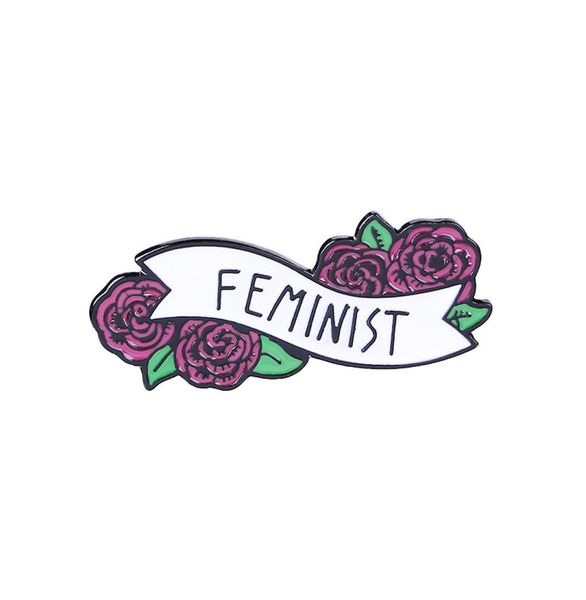 

feminism liberalism red rose floral feminist pins badges brooches enamel lapel pin backpack bag accessories gift for women girls7896523, Gray