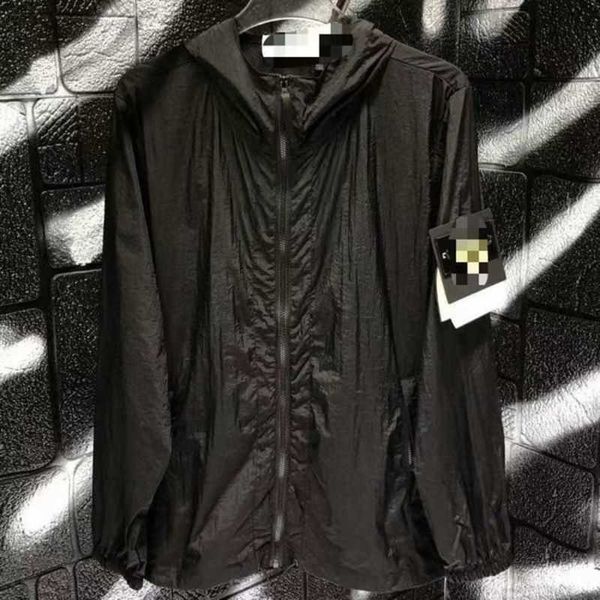 

men's jackets 23ss spring compass badge sleeve patched women men pocket coat streetwear turn down collars windbreaker wash shirtmpbcmw5, Black;brown
