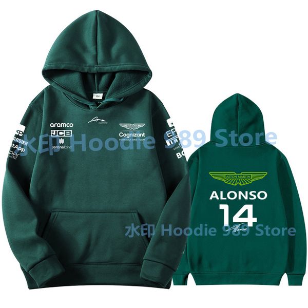

men's hoodies sweatshirts amf1 spring autum driver fernando alonso fans mens/womens casual hoodies sweatshirt fleece cotton tracksuit s, Black