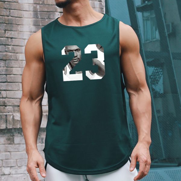 

men's tshirts 2023 brand gym mens mesh casual running tank fashion sport sleeveless quickdrying vest workout clothing bodybuilding sing, White;black