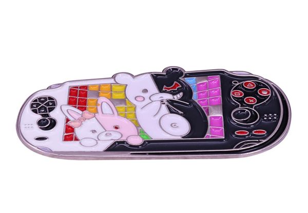 

handheld console monokuma inspired enamel pin japanese psp game villain character fans cute addition8577529, Gray