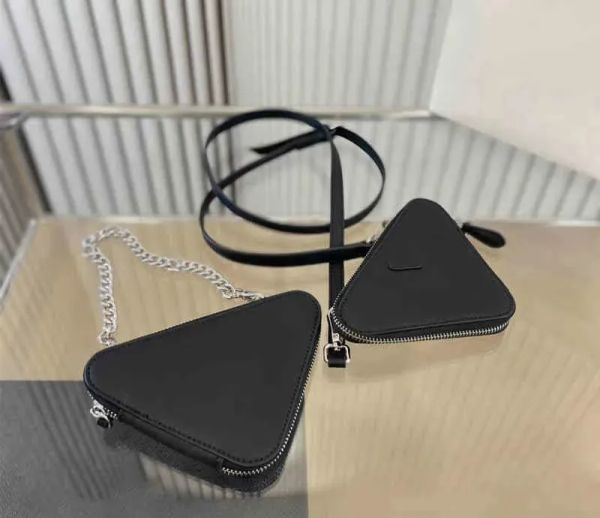 

women's designer purse banquet 2 in 1 coin purse leather triangle chain crossbody bag luxury shoulder bag party fashion clutch bag