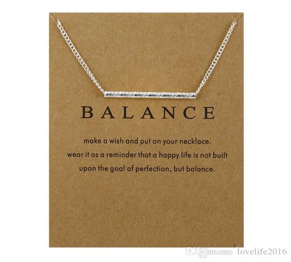 

new design balance wood straight bar charm necklace gold silver plated chain snake bone pendant necklaces women fine jewelry a331297599