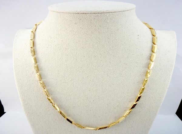 

2206 inch bamboo gold stainless steel chain 56cm diameter 38mm never fade necklaces for women men fashion jewelry lr5352262689, Silver