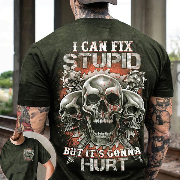 

men's tracksuits vintage skull t shirts clothing 3d retro letters print summer short sleeve hip hop o neck oversized 230707, Gray