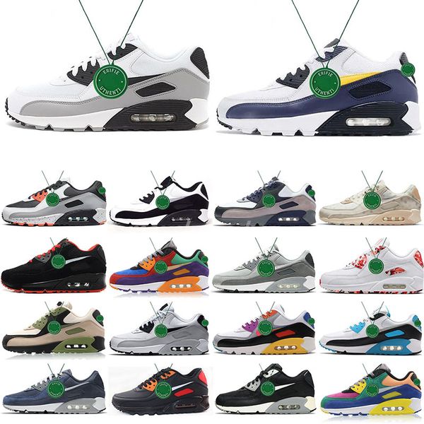 

2023 classic 9o men women running shoes triple black mesh leather white yellow grey moss green volt obsidain sneakers size 36-45 m77