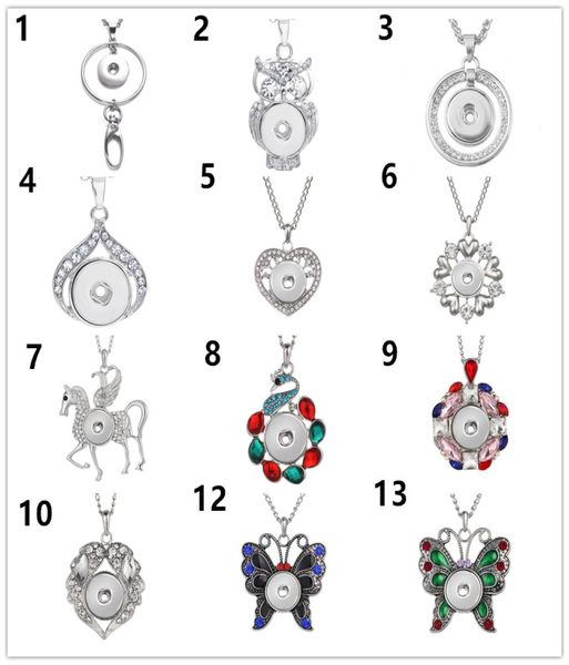 

fashion charm butterfly snap button pendant necklace antique silver noosa 18mm ginger jewelry with chain fit women men diy gifts4496689