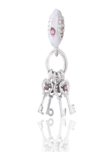 

fits bracelets 20pcs locker key dangle silver charms bead charm beads for wholesale diy european sterling necklace jewelry5773018, Black
