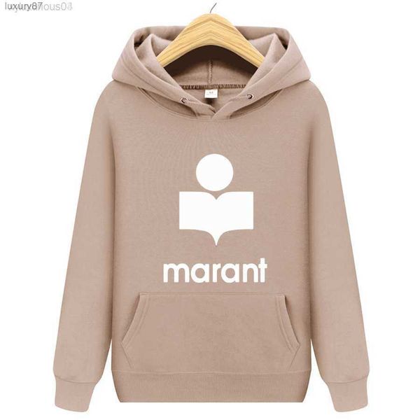 

2023 autumn men's hoodie sweatshirt marant printed long-sved pullover, Black