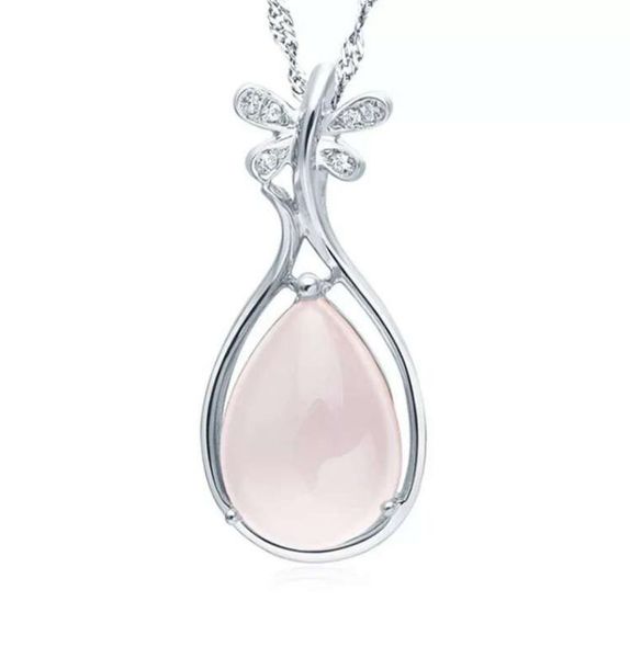 

925 sterling silver necklace items jewelry wedding charms ethnic vintage pink butterfly pipa shape pendant necklace woman6007203