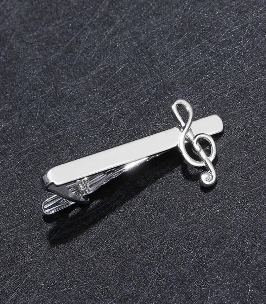 

treble clef piano score tie clip music note copper tie clips cufflinks set business tie clip silver necktie party clips gift man6167074